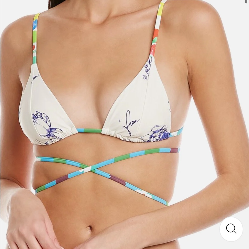 WeWoreWhat Cooper Bikini Top size large brand new